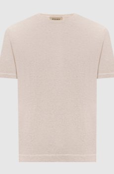 Бежевая меланжевая футболка