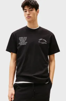 Мужская черная футболка RLX BOROUGHS Черный L Tommy Jeans DM0DM21592