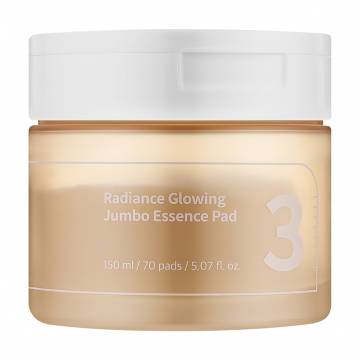 Тонер-пады Numbuzin No.3 Radiance Glowing Jumbo Essence Pad для сияния кожи лица, 70 шт Тонер-пады Numbuzin No.3 Radiance Glowing Jumbo Essence Pad для сияния кожи лица, 70 шт