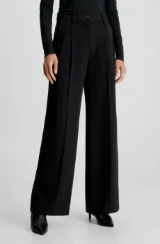 Женские черные брюки STRUCTURE TWILL WIDE LEG PANT Черный 40 Calvin Klein K20K206774