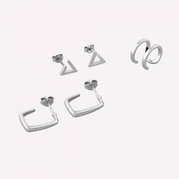Серебряные серьги Minimal В-24Бандл Линии судьбы Серебряные серьги Minimal В-24Бандл Линии судьбы
