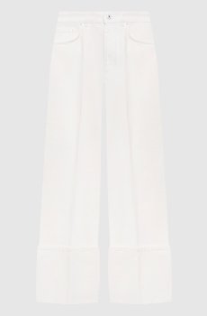 Белые джинсы с отворотами