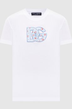 Белая футболка с монограммой DG