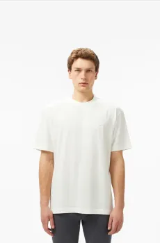 Мужская белая футболка Белый L Lacoste TH054170V