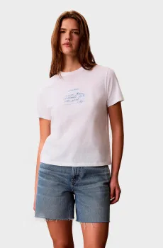Женская белая футболка CLASSIC Белый M Calvin Klein Jeans LV047G800G