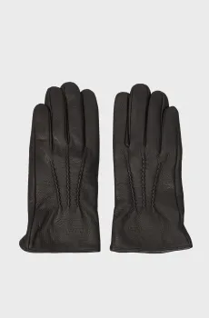 Мужские черные кожаные перчатки CLASSIC PEBBLE Черный L-XL Calvin Klein LV04D8034G