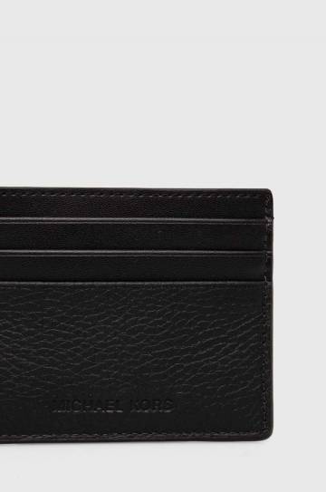 Кожаный чехол на карты Michael Kors цвет чёрный 39T4LHDD2O Кожаный чехол на карты Michael Kors цвет чёрный 39T4LHDD2O