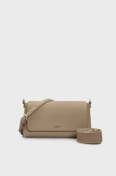 Женская коричневая сумка с узором CK MUST CONV SHOULDER BAG_MONO Коричневый ONESIZE Calvin Klein K60K612815