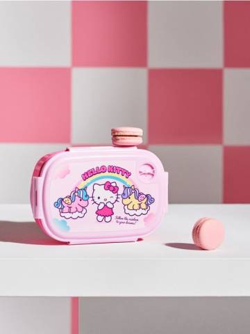 Контейнер для сніданку Hello Kitty - пастельний рожевий Контейнер для сніданку Hello Kitty - пастельний рожевий