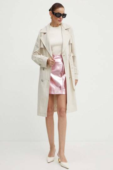 Юбка Guess LAURA цвет розовый mini расклешённая W4YD71 WGAP0 Юбка Guess LAURA цвет розовый mini расклешённая W4YD71 WGAP0
