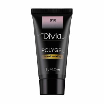 Полигель для наращивания ногтей Divia Polygel 010, 15 г Полигель для наращивания ногтей Divia Polygel 010, 15 г