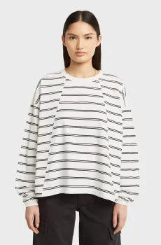 Женский белый джемпер в полоску line Белый S G-Star RAW D27183,E134