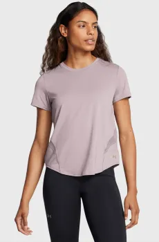 Женская пудровая футболка Vanish Elite Vent Loose SS Розовый L Under Armour 1386400-015
