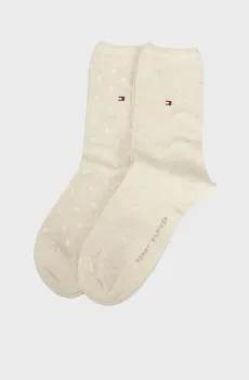 Женские бежевые носки в горошек (2 пары) TH WOMEN SOCK DOT Бежевый 35-38 Tommy Hilfiger 100001493