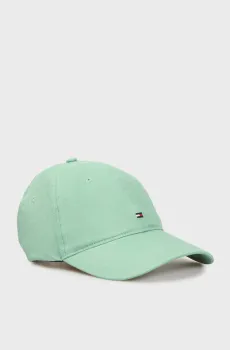 Женская зеленая льняная кепка ESSENTIAL FLAG LINEN CAP Зеленый ONESIZE Tommy Hilfiger AW0AW17130