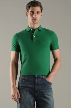 Tommy Hilfiger Men Brand Logo Polo Collar Slim Fit T-shirt