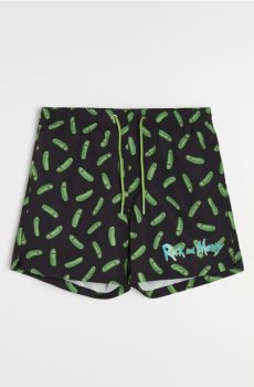 Плавки з написом Rick and Morty - чорний
