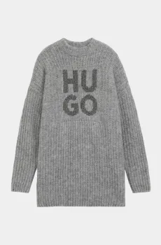 Женский серый свитер Серый S HUGO 11441