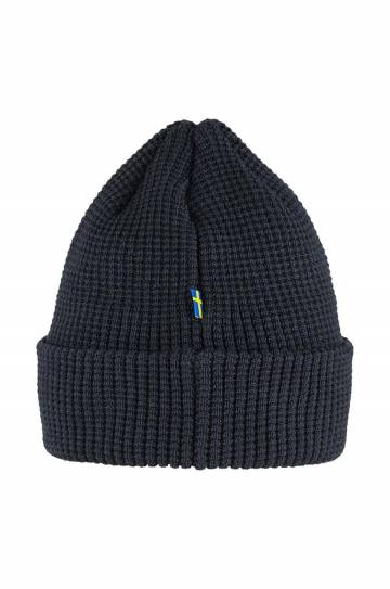 Шапка Fjallraven Tab цвет синий из тонкого трикотажа Шапка Fjallraven Tab цвет синий из тонкого трикотажа