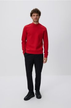 Reserved - Світшот із коміром-стійкою - червоний - 8067H-33X