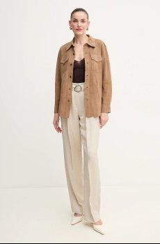 Брюки с примесью льна Marella FATTO