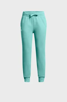 Детские бирюзовые спортивные брюки UA Rival Fleece Joggers Бирюзовый 18 Under Armour 1379525-482
