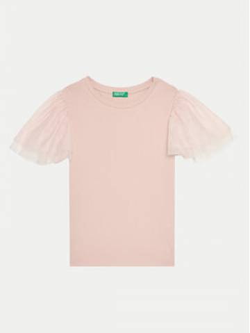 United Colors Of Benetton Футболка 3Q8DC10LW Рожевий Regular Fit United Colors Of Benetton Футболка 3Q8DC10LW Рожевий Regular Fit