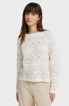 Женский белый джемпер Белый M SPRINGFIELD 1333230