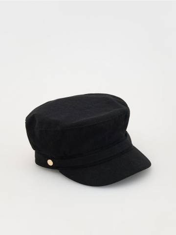 Reserved - LADIES` PEAKED CAP - чорний - 011BD-99X Reserved - LADIES` PEAKED CAP - чорний - 011BD-99X