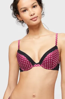Женский фиолетовый бюстгальтер пуш-ап в горошек POP ART PNY Фиолетовый 75B Etam 6511120