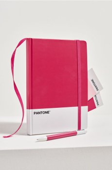 Набір: блокнот і ручка Pantone - фуксія