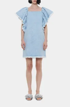 Женское голубое джинсовое платье Голубой S Bimba Y Lola 241BR9019.10401