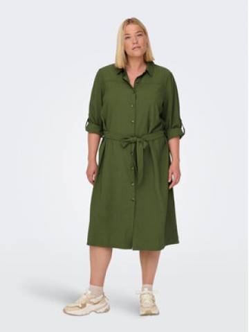 ONLY Carmakoma Сукня-сорочка 15285282 Зелений Regular Fit ONLY Carmakoma Сукня-сорочка 15285282 Зелений Regular Fit