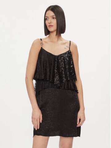 Liu Jo Коктейльна сукня CA4209 T3846 Чорний Regular Fit Liu Jo Коктейльна сукня CA4209 T3846 Чорний Regular Fit