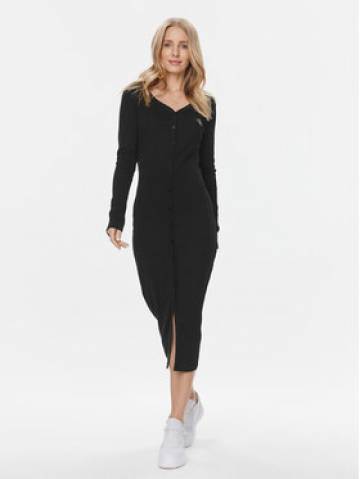Calvin Klein Jeans Трикотажна сукня Label J20J222517 Чорний Slim Fit Calvin Klein Jeans Трикотажна сукня Label J20J222517 Чорний Slim Fit