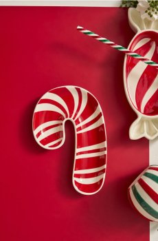 Різдвяне блюдо з мотивом льодяникової тростини - різнобарвний