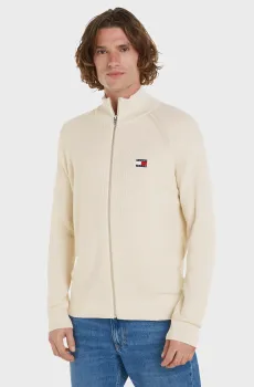 Мужской белый кардиган TJM REG ZIPTRU HI NECK SWEATER Белый XL Tommy Jeans DM0DM19183
