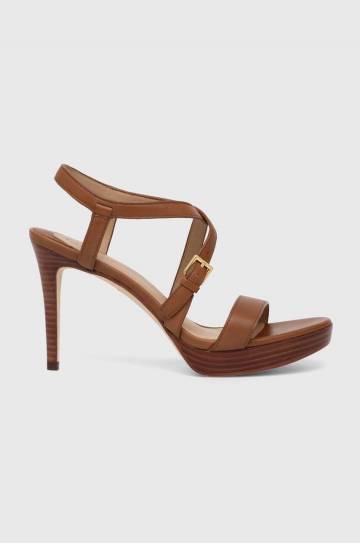 Кожаные сандалии Lauren Ralph Lauren Kerri цвет коричневый 802942777002 Кожаные сандалии Lauren Ralph Lauren Kerri цвет коричневый 802942777002