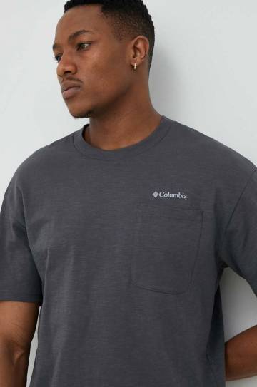 Хлопковая футболка Columbia цвет серый однотонный 2037491-278 Хлопковая футболка Columbia цвет серый однотонный 2037491-278