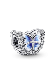 Намистина "Блискучий блакитний метелик"
