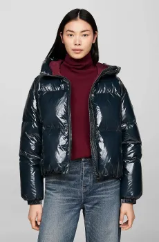 Женский темно-синий пуховик NEW YORK DOWN GLOSS JKT WTH HOOD Синий XXS Tommy Hilfiger WW0WW43523