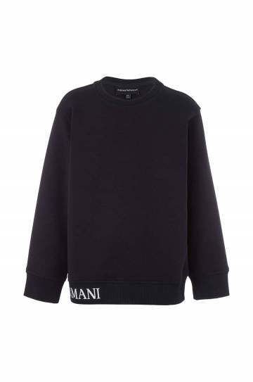 Детская кофта Emporio Armani цвет синий с принтом 6D4MJG 1JHSZ Детская кофта Emporio Armani цвет синий с принтом 6D4MJG 1JHSZ