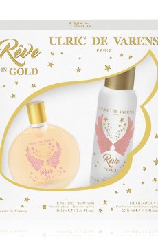 Парфюмированный набор женский Ulric de Varens Reve In Gold (парфюмированная вода, 50 мл + дезодорант, 125 мл)