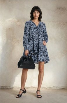 Сукня babydoll з візерунком з віскозою - light blue