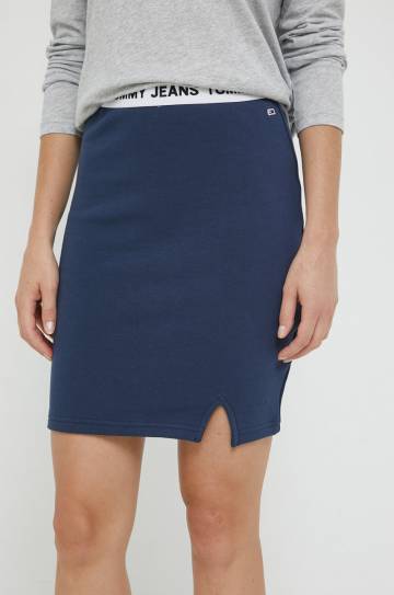 Юбка Tommy Jeans цвет синий mini прямая Юбка Tommy Jeans цвет синий mini прямая