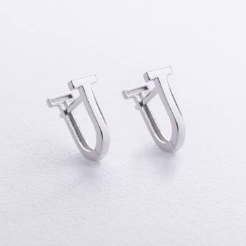 Серьги "Tina" в белом золоте с08794 Серьги "Tina" в белом золоте с08794