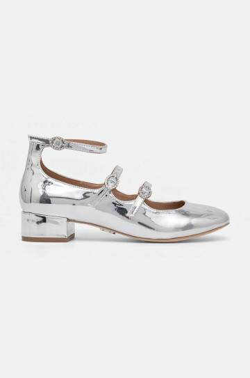 Туфли Steve Madden Colleague цвет серебрянный каблук кирпичик SM11003252 Туфли Steve Madden Colleague цвет серебрянный каблук кирпичик SM11003252