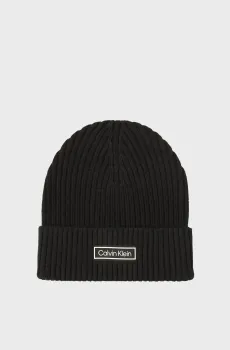Мужская черная шапка PATCH CHUNKY Черный ONESIZE Calvin Klein LV04D8053G