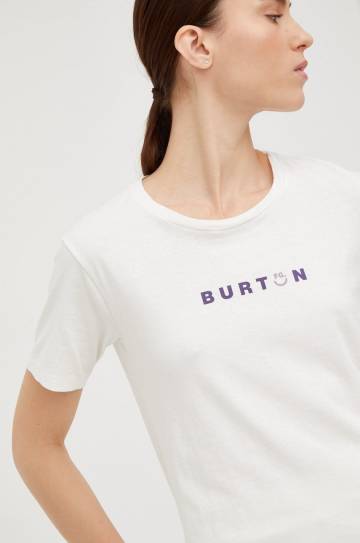 Хлопковая футболка Burton цвет белый Хлопковая футболка Burton цвет белый