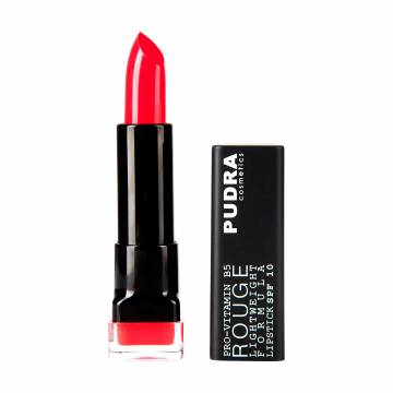 Помада для губ Pudra Cosmetics Rouge Lightweight Formula Lipstick SPF10 с провитамином B5, 15 Orange Red, 4.5 мл Помада для губ Pudra Cosmetics Rouge Lightweight Formula Lipstick SPF10 с провитамином B5, 15 Orange Red, 4.5 мл